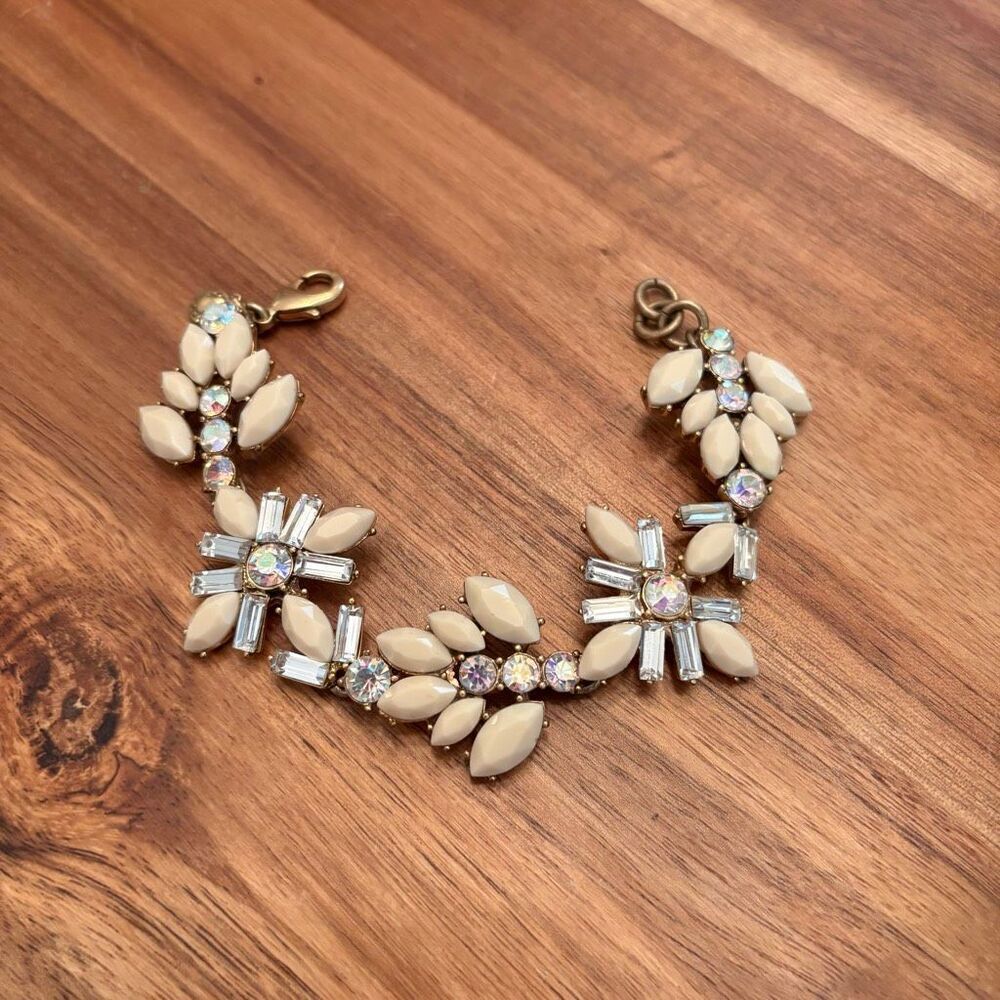 J.Crew | Iridescent Crystal Bracelet | 7” Adjustable